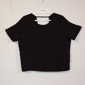 Backless Black Blouse